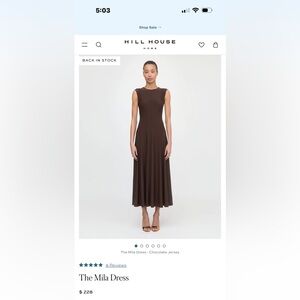 Hill House Elegant Brown Midi Dress